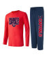 ფოტო #1 პროდუქტის Men's Navy, Red Washington Capitals Meter Long Sleeve T-shirt and Pants Sleep Set