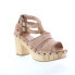 Фото #2 товара Bed Stu Sloane F399032 Womens Brown Leather Slip On Heeled Sandals Shoes