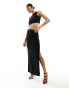 Фото #1 товара Missyempire maxi skirt co-ord in black