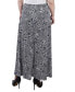 Plus Size Maxi A-Line Skirt with Front Faux Belt