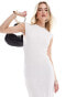 Фото #2 товара ASOS DESIGN textured midi with exposed seams in white