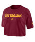 Women's Cardinal USC Trojans Wordmark Cropped T-shirt