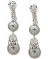 Фото #1 товара Imitation Pearl Snowman Drop Clip On Earrings