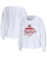 Фото #1 товара Women's White Ohio State Buckeyes Diamond Long Sleeve Cropped T-shirt