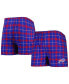 ფოტო #2 პროდუქტის Men's Royal, Red Buffalo Bills Ledger Flannel Boxers