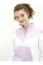 Dik Yaka Renk Bloklu Uzun Kollu Kadın Sweatshirt