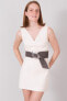 Фото #4 товара Женское мини платье с поясом Factory Price