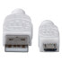 Фото #6 товара Manhattan USB-A to Micro-USB Cable - 1.8m - Male to Male - 480 Mbps (USB 2.0) - Hi-Speed USB - White - Lifetime Warranty - Polybag - 1.8 m - USB A - Micro-USB B - USB 2.0 - Male/Male - White
