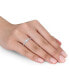 ფოტო #2 პროდუქტის Diamond Emerald- & Round-Cut Three Stone Engagement Ring (1/2 ct. t.w.) in 14k White Gold