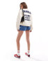 Фото #4 товара Wrangler western back logo embroidery denim jacket in white