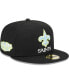 ფოტო #1 პროდუქტის Men's Black New Orleans Saints Multi 59FIFTY Fitted Hat