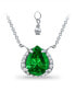 Фото #1 товара Giani Bernini created Green Quartz and Cubic Zirconia Accent Necklace