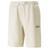 Фото #1 товара Puma Embroidered Logo Textured Shorts Mens Beige Casual Athletic Bottoms 5390970