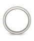 Stainless Steel Polished Etched Edge 7.5mm Band Ring