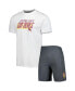 ფოტო #1 პროდუქტის Men's Charcoal, White Arizona State Sun Devils Downfield T-shirt and Shorts Set