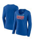 ფოტო #1 პროდუქტის Women's Royal Buffalo Bills 2022 AFC East Division Champions Divide & Conquer Long Sleeve V-Neck T-shirt