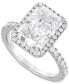 ფოტო #1 პროდუქტის Certified Lab Grown Diamond Radiant-Cut Halo Engagement Ring (4-1/2 ct. t.w.) in 14k Gold