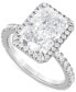 Фото #1 товара Certified Lab Grown Diamond Radiant-Cut Halo Engagement Ring (4-1/2 ct. t.w.) in 14k Gold