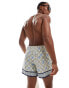 Abercrombie & Fitch 5inch pull on tile print swim shorts in yellow Желтый, S - W29-W30 - фото #3