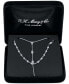ფოტო #3 პროდუქტის 2-Pc. Set Diamond Lariat Adjustable Layered Necklaces (1/10 ct. t.w.) in Sterling Silver
