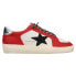 Фото #1 товара Vintage Havana Reflex Metallic Lace Up Womens Red, White Sneakers Casual Shoes