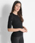 ფოტო #3 პროდუქტის Women's Short-Sleeve Button Sweater