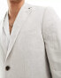 Selected Homme linen mix suit jacket in beige Бежевый, 50 - Chest 40 - фото #5