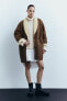 Фото #1 товара Джемпер Zara Свитер свободного кроя с высоким воротником и длинными рукавами. Ажурная ткань с отворотами.