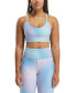 Women's Lux Bold Ombré Strappy-Back Sports Bra Bold Cyan, XS - фото #1