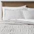 Фото #1 товара Full/Queen Seersucker Comforter & Sham Set Light Gray - Threshold