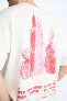 Contrast printed t-shirt