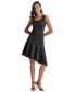 Фото #1 товара Women's Scoop-Neck Asymmetrical A-Line Dress