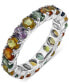 ფოტო #1 პროდუქტის Multi-Sapphire Eternity Band (5 ct. t.w.) in Sterling Silver