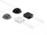 Delock 18394 - Cable holder - Desk/Wall - Plastic - Black - Grey - White