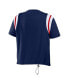 ფოტო #3 პროდუქტის Women's Navy Distressed Boston Red Sox Cinched Colorblock T-shirt