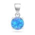 Фото #1 товара Charming silver pendant with blue opal PT76WB