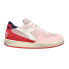 Diadora Mi Basket Low Lampone Italia Lace Up Mens Pink, Red Sneakers Casual Sho