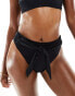 ASOS DESIGN Maya mix and match high waist wrap front bikini bottom in black