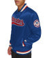 ფოტო #4 პროდუქტის Men's Classic-Fit Satin Varsity Bomber Jacket