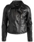 ფოტო #1 პროდუქტის Big Girls Faux-Leather Full-Zip Moto Jacket