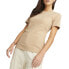 Фото #1 товара Puma Her Slim Logo Crew Neck Short Sleeve T-Shirt Womens Beige Casual Tops 67406