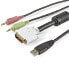 Фото #4 товара StarTech.com 6 ft 4-in-1 USB DVI KVM Cable with Audio and Microphone - 1.8 m - DVI-I - Black - USB - DVI-I + USB A + 2 x 3.5mm - DVI-I + USB B + 2 x 3.5mm
