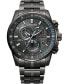 ფოტო #1 პროდუქტის Eco-Drive Men's PCAT Gray Stainless Steel Bracelet Watch 43mm