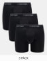 Calvin Klein 3-pack Micro Stretch boxer brief with contrast logo waistbands in black