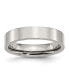 Stainless Steel Polished 5mm Flat Band Ring