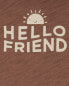 Фото #8 товара Baby 2-Piece Hello Friend Hooded Bodysuit & Camo Short Set 12M