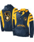 ფოტო #4 პროდუქტის Men's Navy Milwaukee Brewers Impact Hoodie Half-Zip Jacket