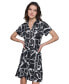 ფოტო #5 პროდუქტის Women's Printed Belted Utility Dress