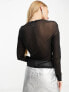 Фото #2 товара & Other Stories mesh top in black