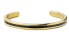 Bangle Gold Black Solid Open Steel Bracelet RR-MB010-G